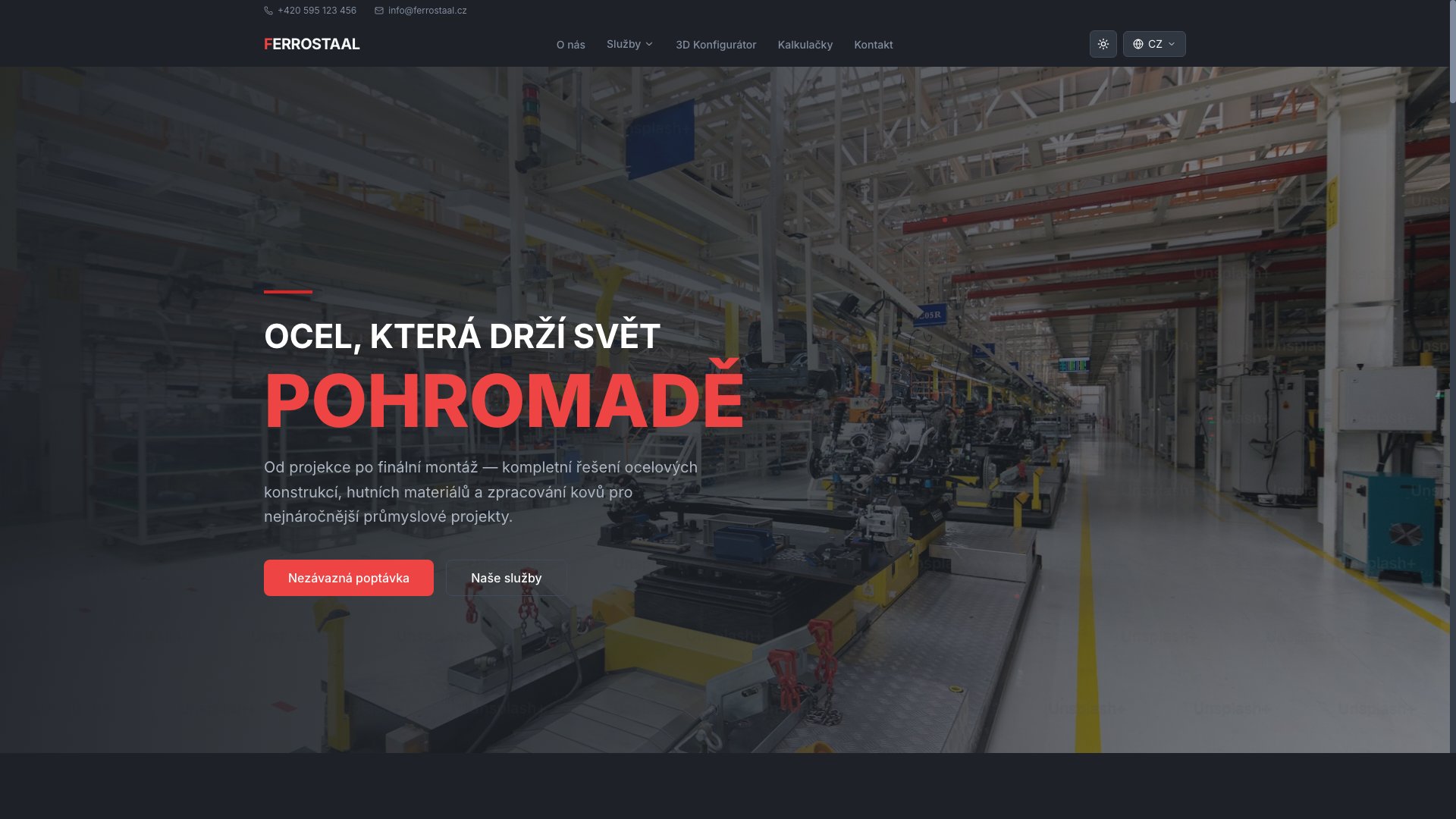 Tvorba webu — ukázka webových stránek Ferrostaal